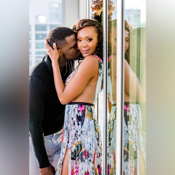 Bebe Split-Front Dress - 6 - Picture 9 of 13